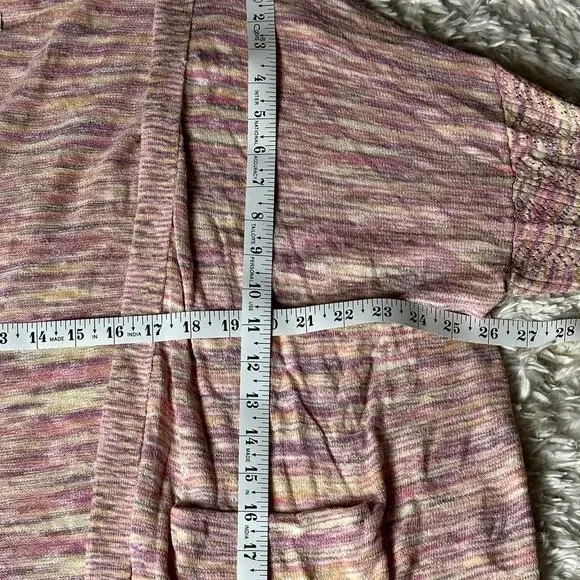 Sundance Long Sleeved Pink Cotton Knit Cardigan Women Petitie XL Pink Lagenlook - Picture 3 of 9